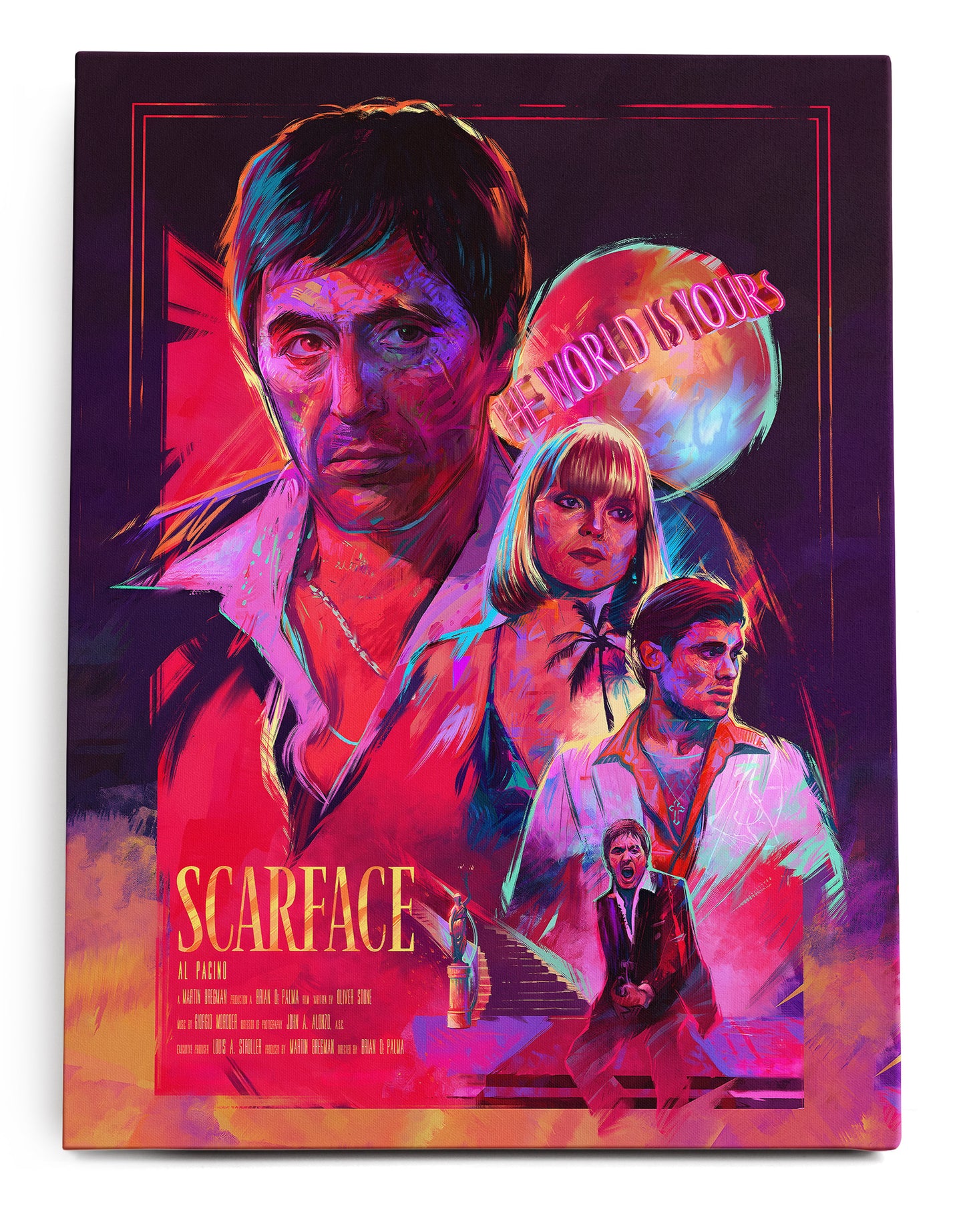 Scarface Movie Poster Canvas Art Print - Framed Picture - Home Decor