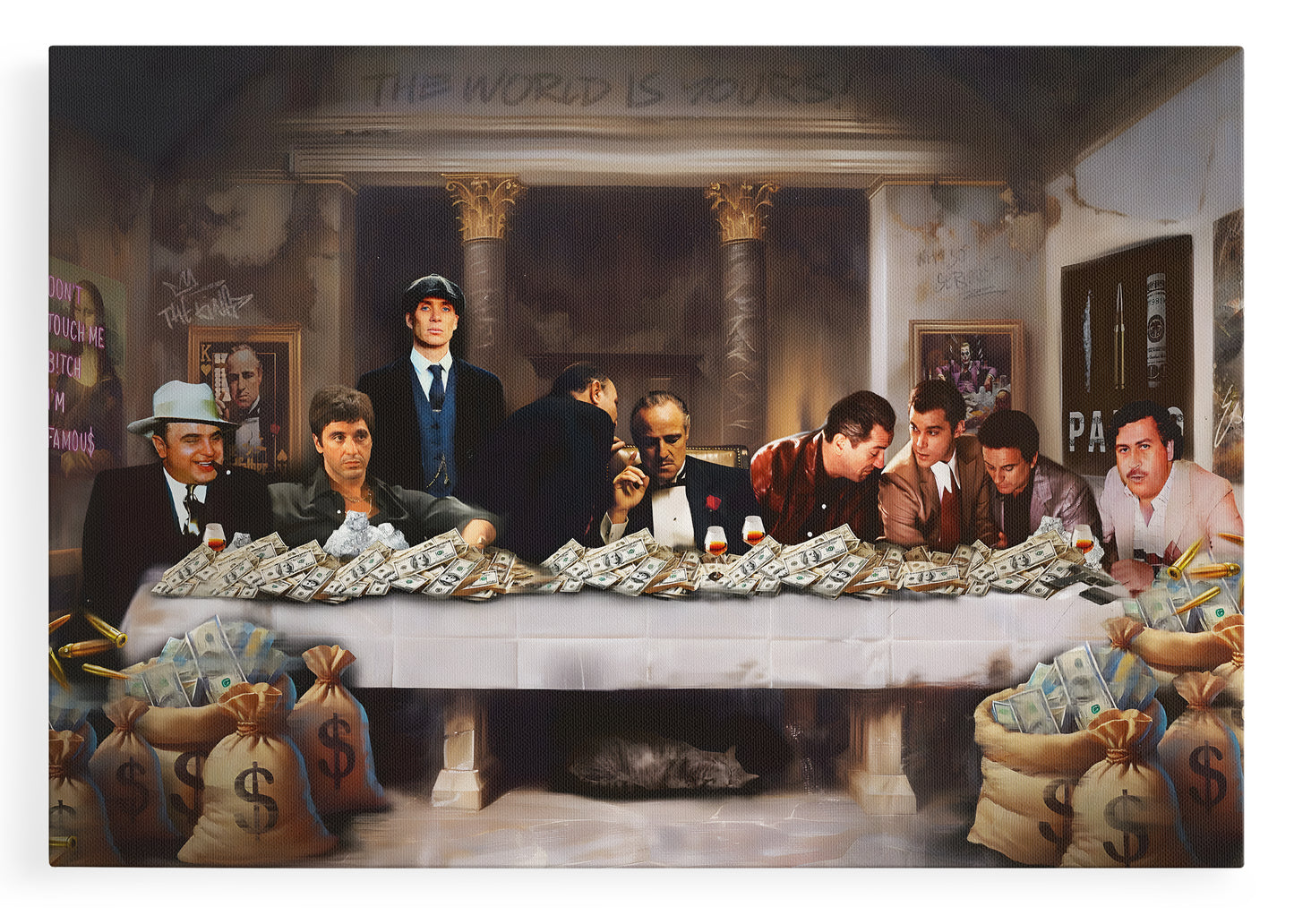 The Gangster Supper Canvas Art Print  - Framed Picture - Home Decor - Ready to Hang