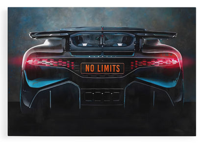 Bugatti No Limits Canvas Art Print  - Framed Picture - Home Decor - Ready to Hang