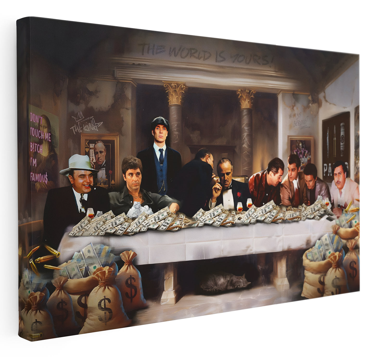 The Gangster Supper Canvas Art Print  - Framed Picture - Home Decor - Ready to Hang