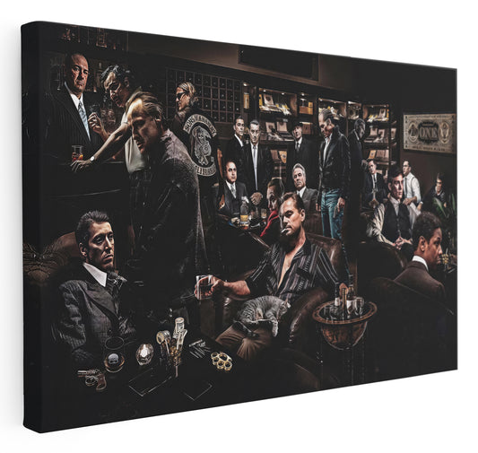 Movie Mafia Canvas Art: Gangster Legends Print, Ready to Hang