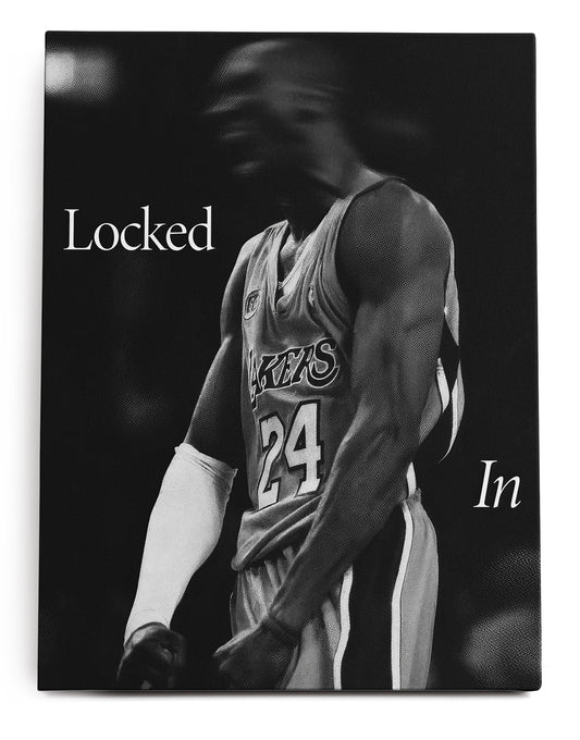 Kobe Bryant Locked In Canvas Art Print  - Framed Picture