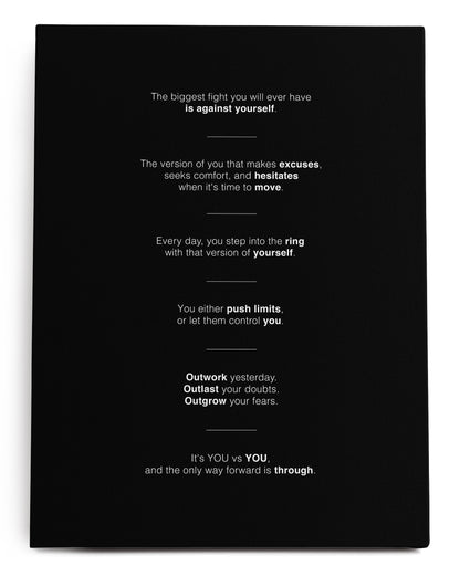 It's YOU vs YOU Canvas Art Print  - Framed Picture
