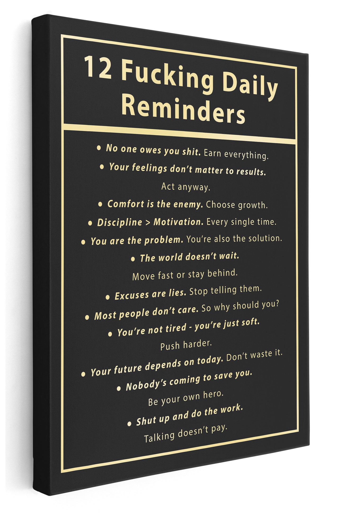 12 Daily Remedies Canvas Art Print  - Framed Picture