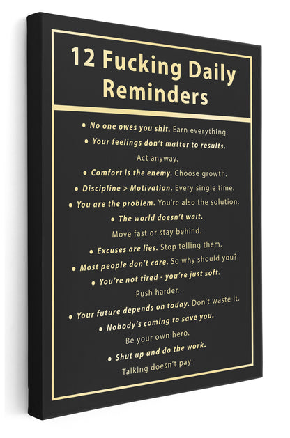 12 Daily Remedies Canvas Art Print  - Framed Picture
