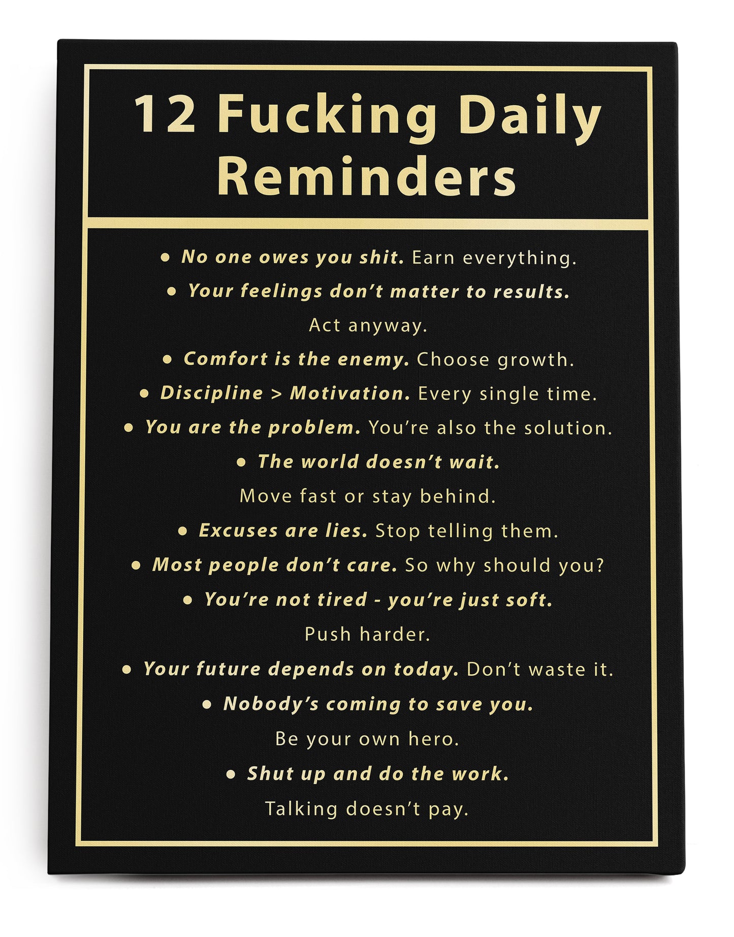 12 Daily Remedies Canvas Art Print  - Framed Picture