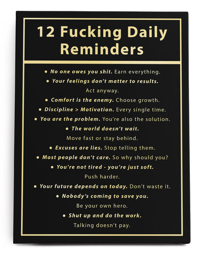 12 Daily Remedies Canvas Art Print  - Framed Picture