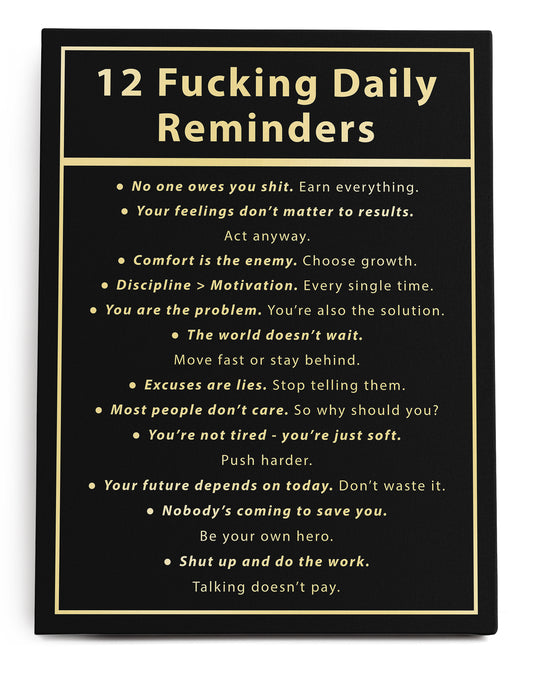 12 Daily Remedies Canvas Art Print  - Framed Picture