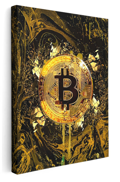 Bitcoin Canvas Art Print  - Framed Picture - Home Decor - Ready to Hang