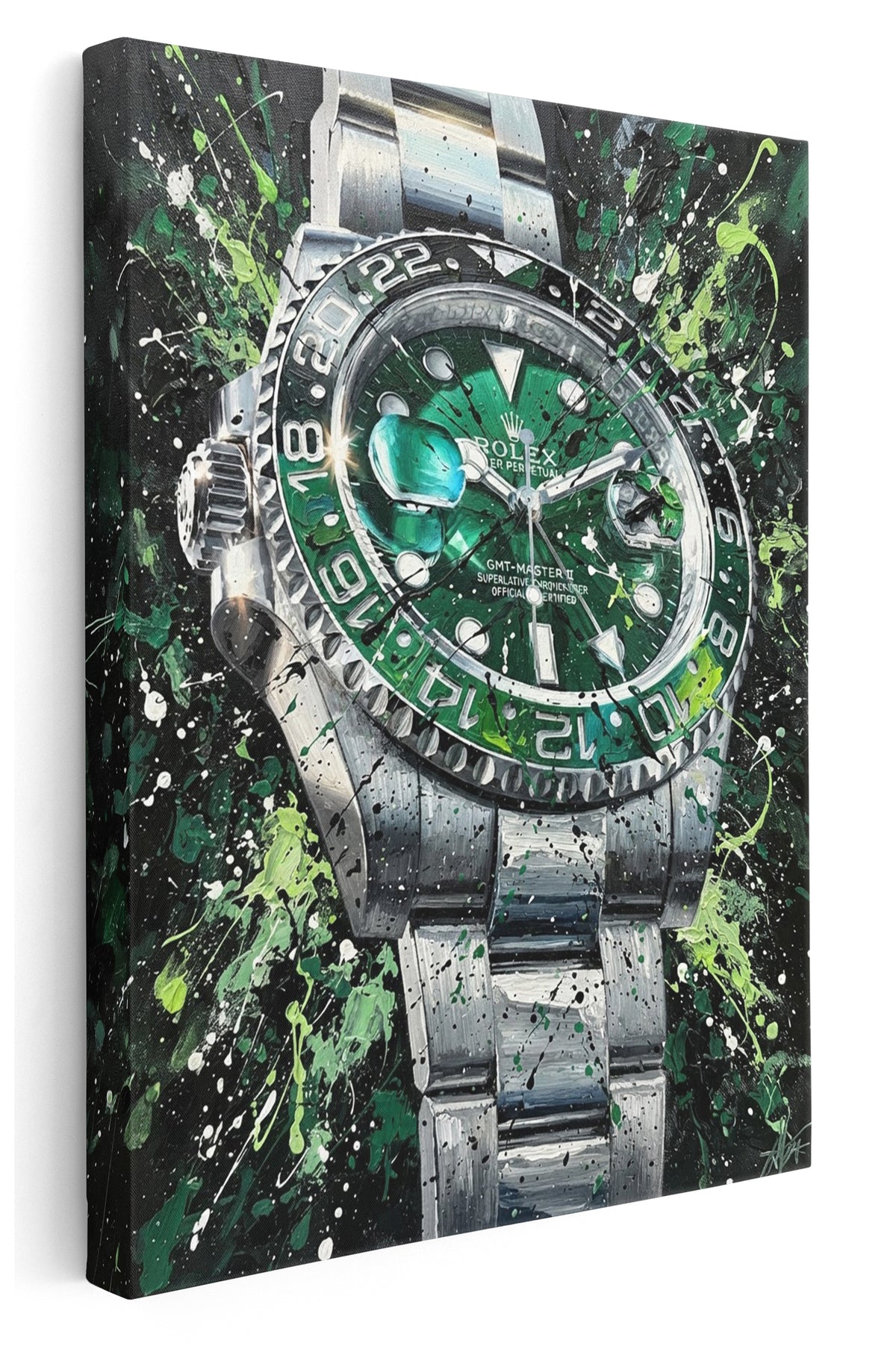 Rolex GMT Sprite Canvas Art Print  - Framed Picture - Home Decor