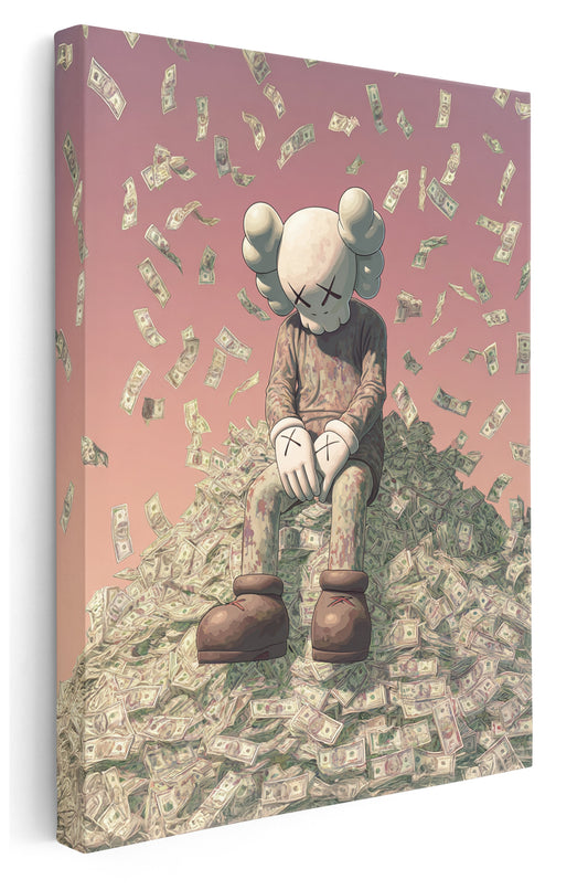 Kaws Money Canvas Art Print  - Framed Picture - Home Decor - Ready to Hang (Copy)