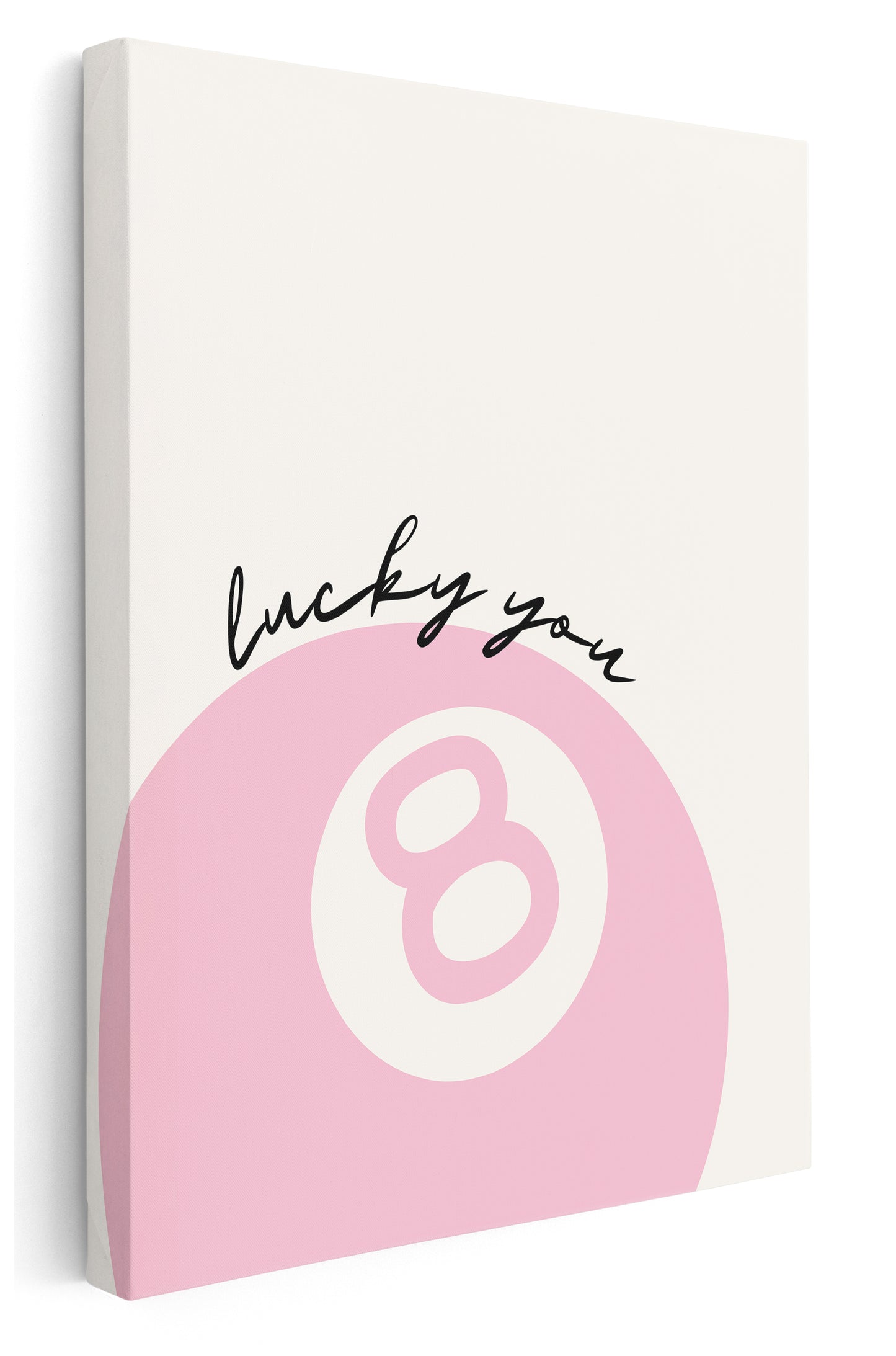 Pink 8 Ball Canvas Art Print  - Framed Picture - Home Decor