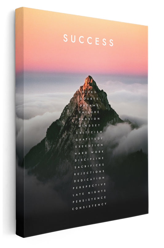 Success Canvas Art Print  - Framed Picture - Home Decor