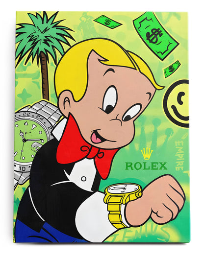 Richie Rich Rolex Canvas Art Print  - Framed Picture - Home Decor