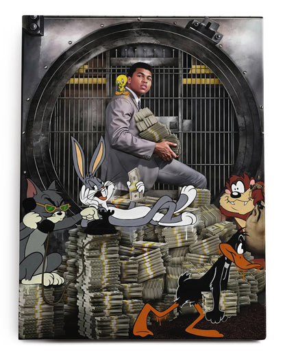 Muhammad Ali Money Vault Canvas Art Print  - Framed Picture - Home Decor - Ready to Hang