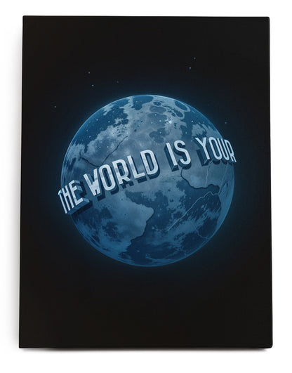 The World Is Yours Globe Canvas Art Print  - Framed Picture - Home Decor