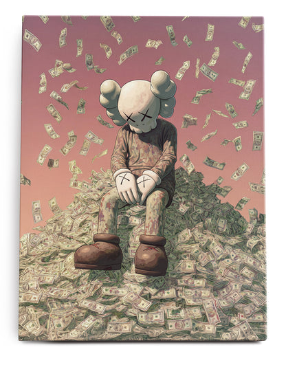 Kaws Money Canvas Art Print  - Framed Picture - Home Decor - Ready to Hang (Copy)