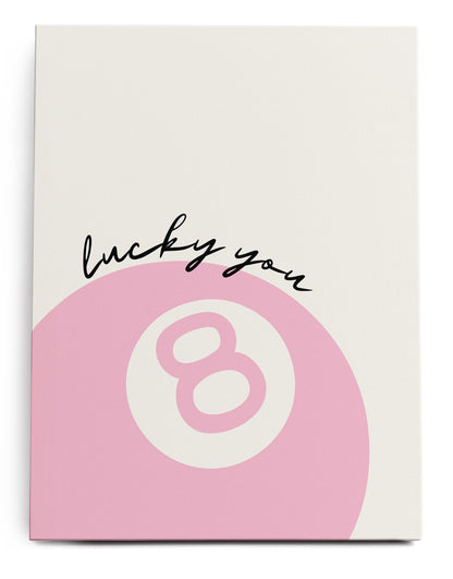 Pink 8 Ball Canvas Art Print  - Framed Picture - Home Decor