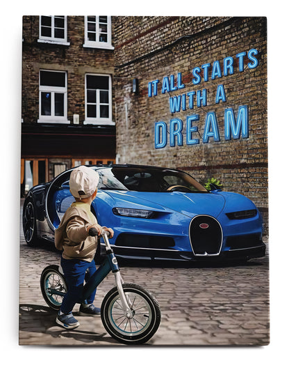 It All Starts With A Dream Canvas Art Print  - Framed Picture - Home Decor - Ready to Hang